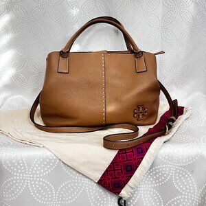 Tory Burch McGraw Leather Satchel: Tiramisu